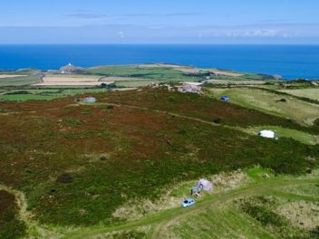 Hillfort Camping from drone